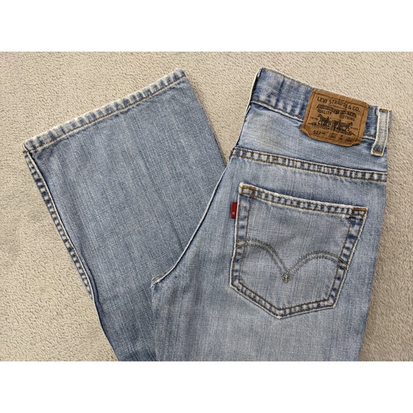 Levi's 527 Boot Cut Jeans Boys Size 12 Regular 26x26.5 Light Wash Denim - Picture 1 of 15